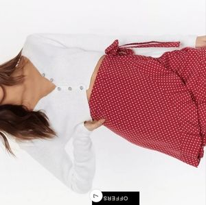 Polka dot wrap skirt